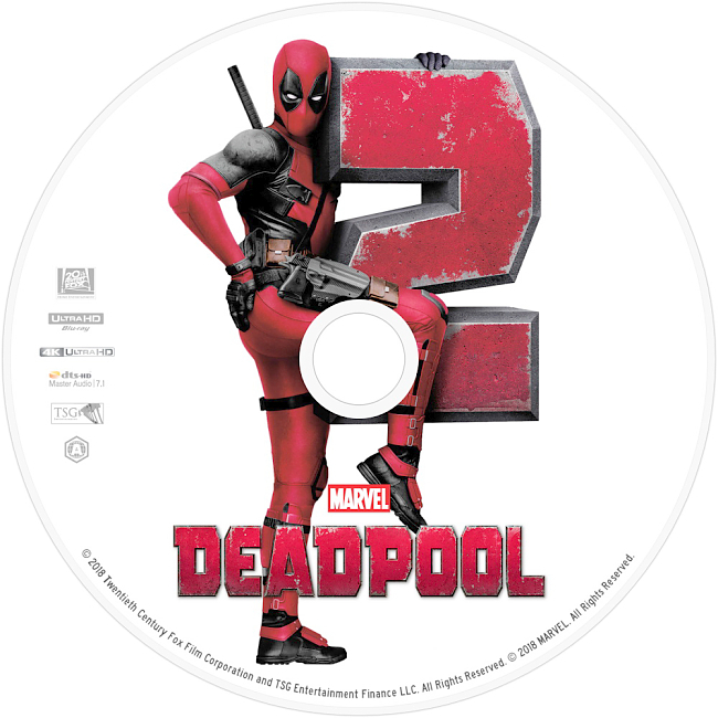 Deadpool 2 2018 R1 Disc 4 Dvd Cover 