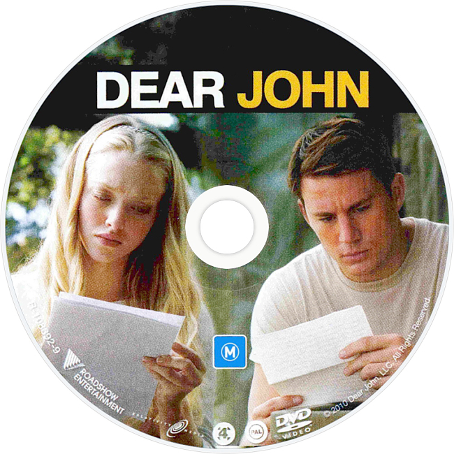 Dear John 2010 Disc Label 3 Dvd Cover 