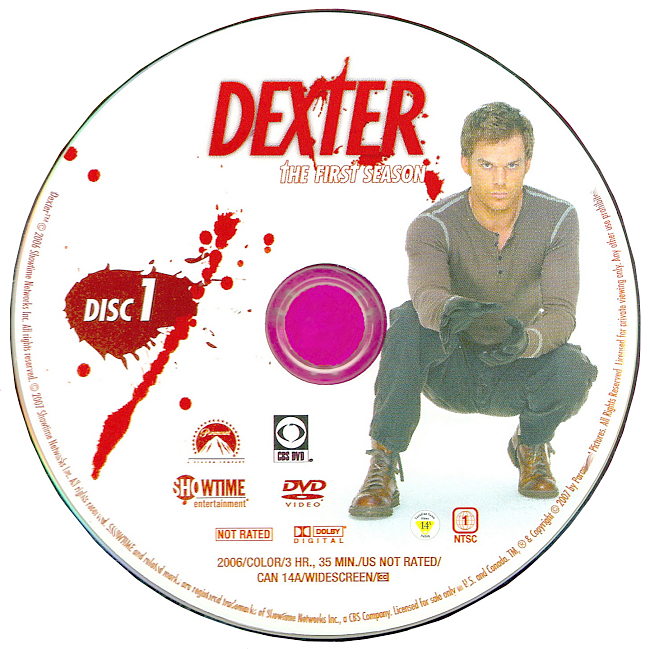 dvd cover Dexter - Season 1 2006 R1 Disc 1 Dvd Cover