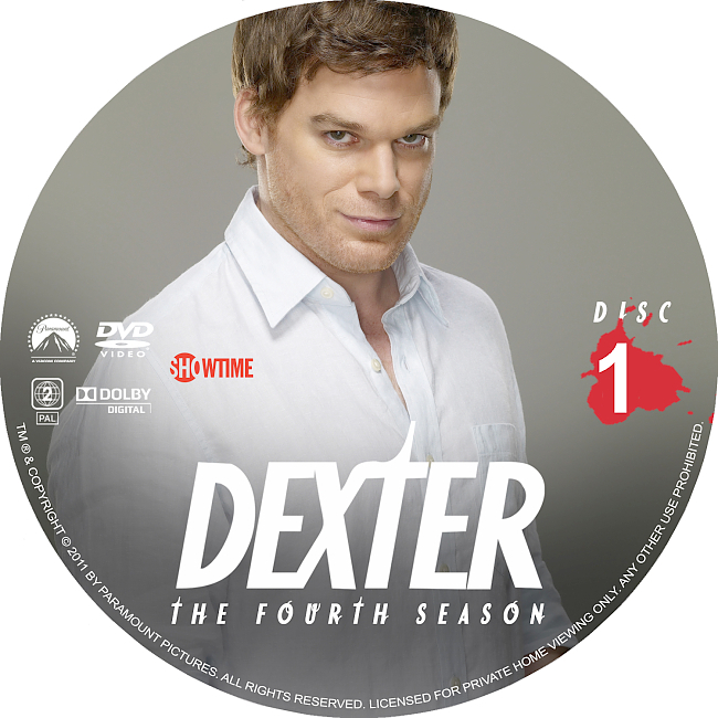 Dexter – Season 4 2009 R1 Disc 1 Dvd Cover 
