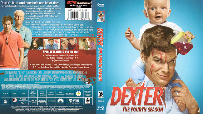 dvd cover Dexter - Season 4 2009 Dvd Cover