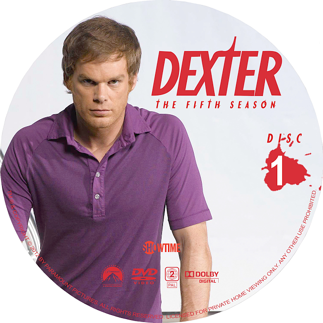 Dexter – Season 5 2010 R2 Disc 1 Dvd Cover 