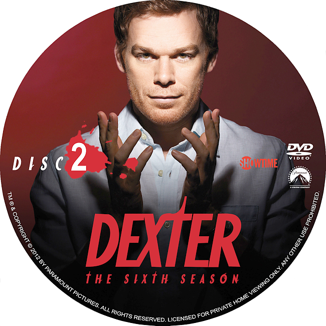 Dexter – Season 6 2011 R1 Disc 2 Dvd Cover 