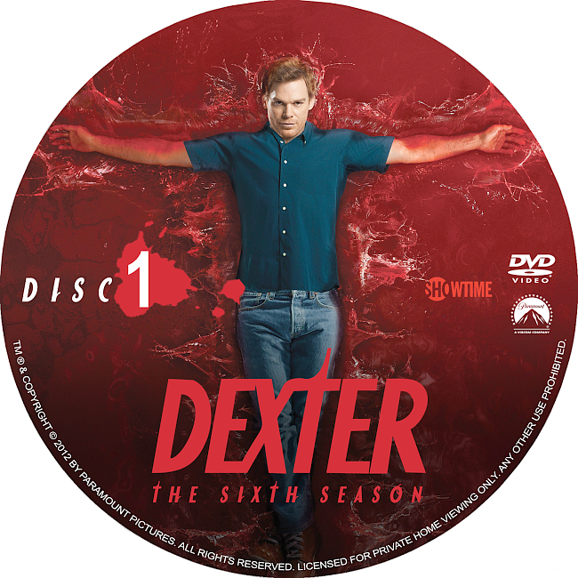Dexter – Season 6 2011 R1 Disc 1 Dvd Cover 