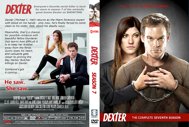 dvd cover Dexter - Season 7 2012 Dvd Cover