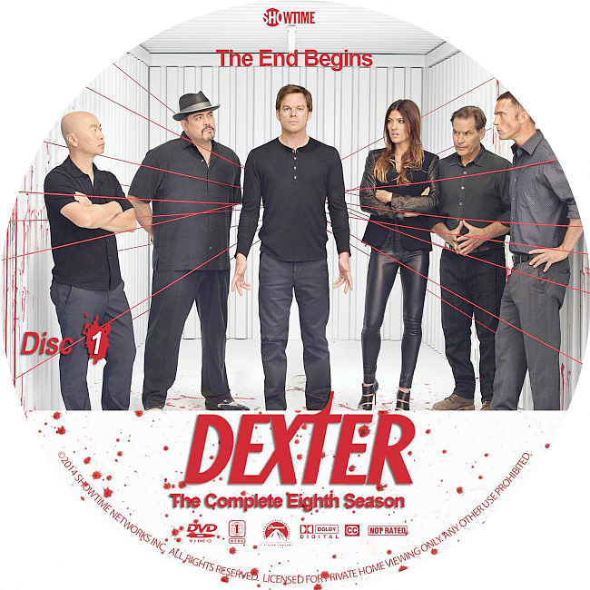 dvd cover Dexter - Season 8 2013 R1 Disc 1 Dvd Cover