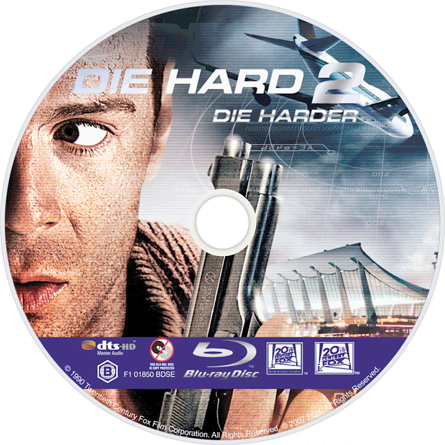 dvd cover Die Hard 2 - Die Harder 1990 R1 Disc 1 Dvd Cover