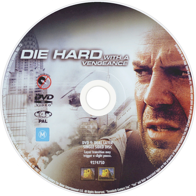 dvd cover Die Hard With A Vengeance 1995 Disc Label 5 Dvd Cover