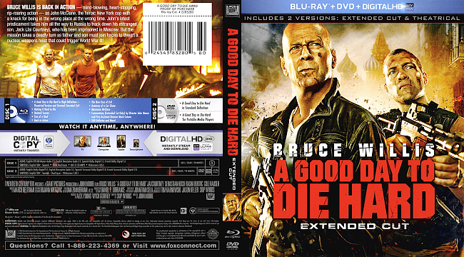 dvd cover Die Hard 5 - A Good Day To Die Hard - Extended Cut 2013 Dvd Cover