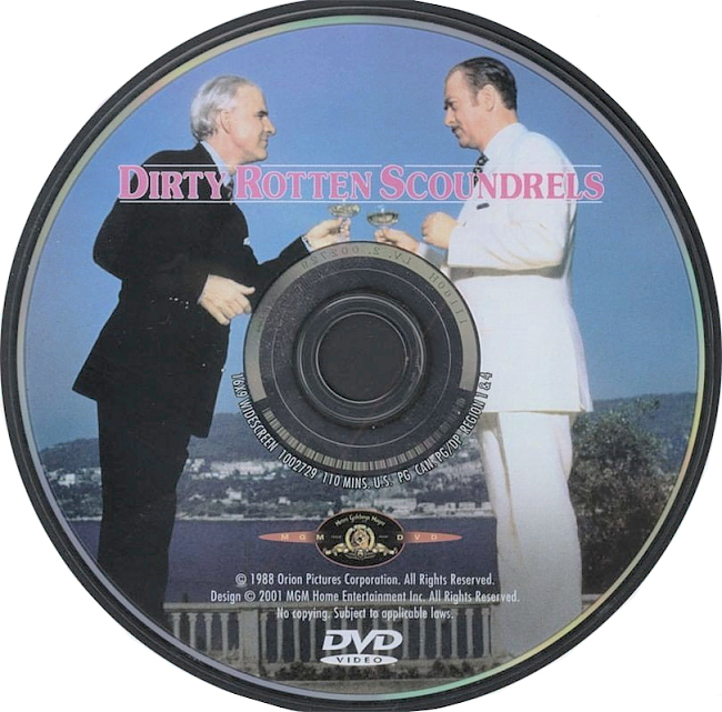 Dirty Rotten Scoundrels 1988 R1 Disc 2 Dvd Cover 