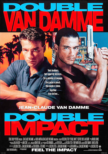 dvd cover Double Impact 1991 R1 Original Poster Dvd Cover