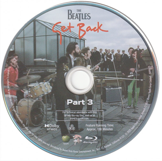 The Beatles; Get Back 2021 Dvd Cover 