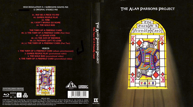 dvd cover The Alan Parsons Project - The Turn Of A Friendly Card 2023 Dvd Cover