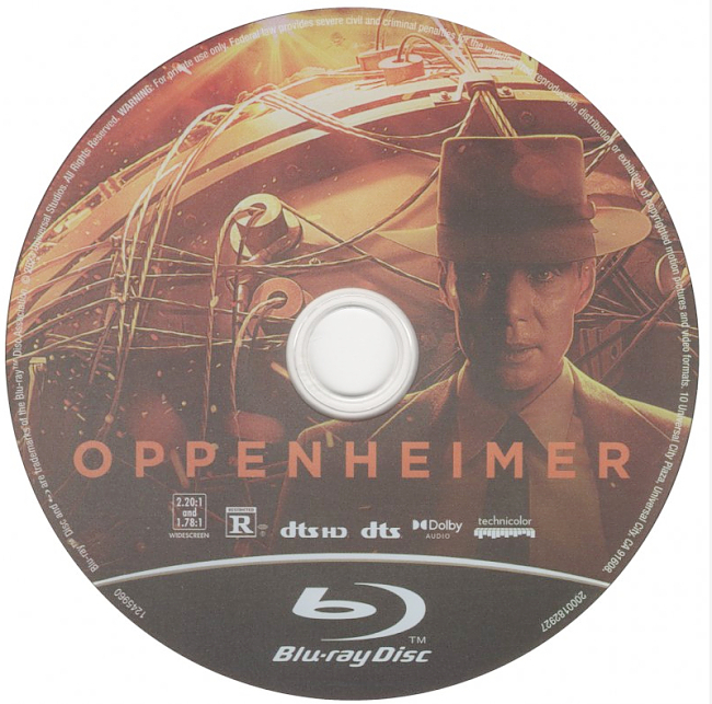 Oppenheimer  2023 UHD 4K Dvd Cover 
