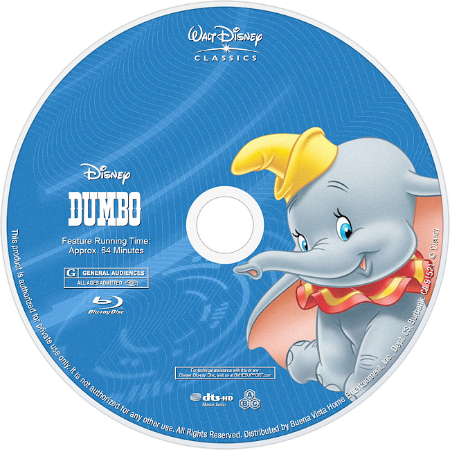 Dumbo 1941 R1 Disc 2 Dvd Cover 
