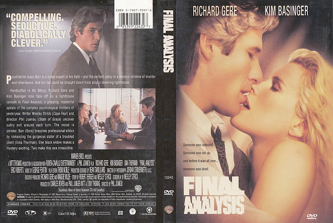 Final Analysis 1992 DVD R1 Dvd Cover 