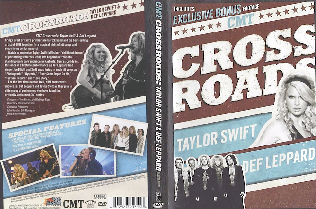 dvd cover Taylor Swift & Def Leppard - CMT Crossroads 2010 Dvd Cover