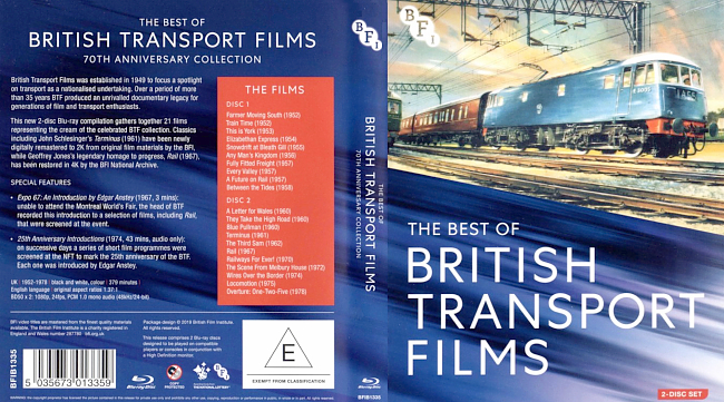 The Best Of British Transport Films – 70th Anniversary Collection Dvd Cover 
