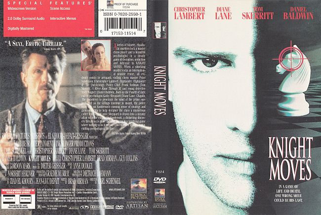 dvd cover Knight Moves 1992 R1 Dvd Cover