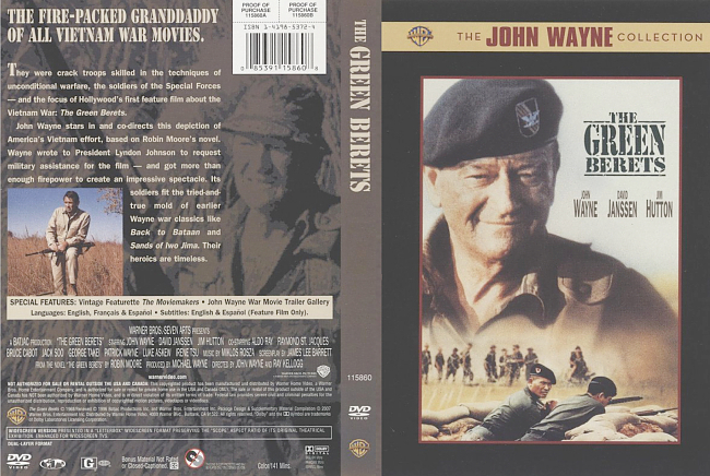 dvd cover The Green Berets 1968 R1 Dvd Cover