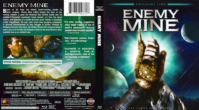 Enemy Mine – Limited Edition 1985 Dvd Cover 