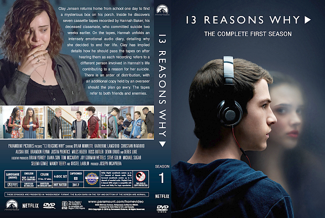 dvd cover 13 Reasons Why - Season 1 Dvd Cover