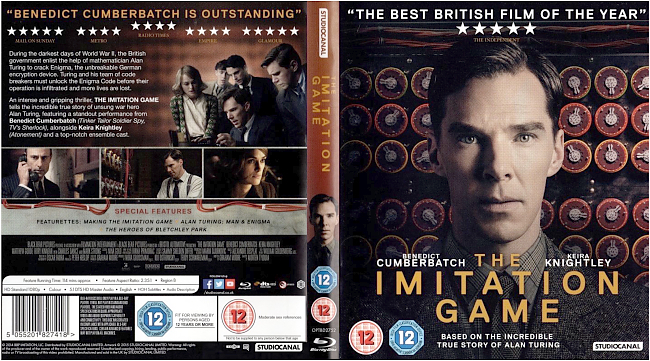 dvd cover The Imitation Game 2014 Region B Dvd Cover