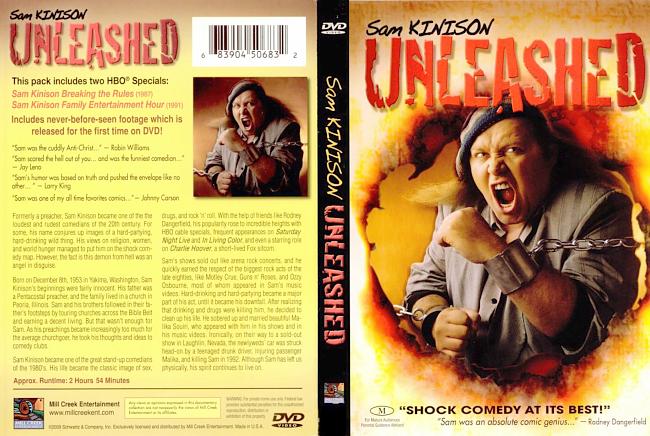 dvd cover Sam Kinison Unleashed 2009 Dvd Cover