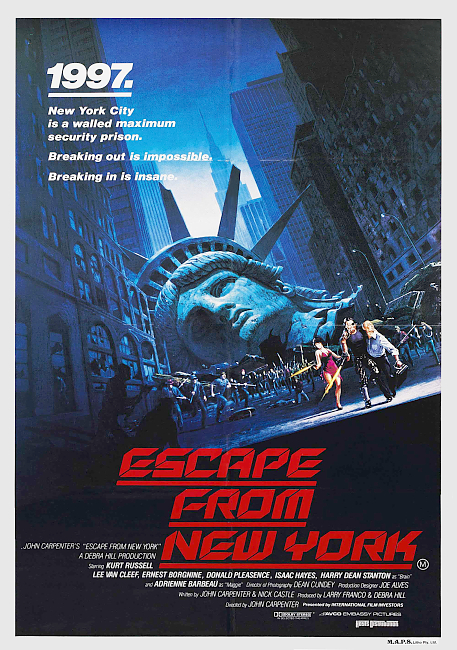 Escape From New York 1981 R1 Original Poster Dvd Cover 