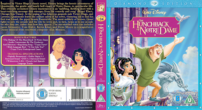 dvd cover The Hunchback Of Notre Dame 1996 Dvd Cover