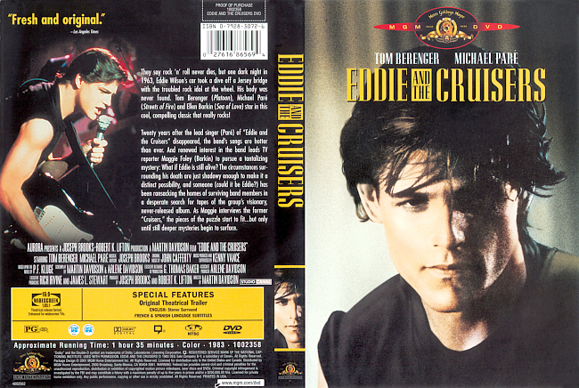 Eddie And The Cruisers 1983 Dvd Cover 