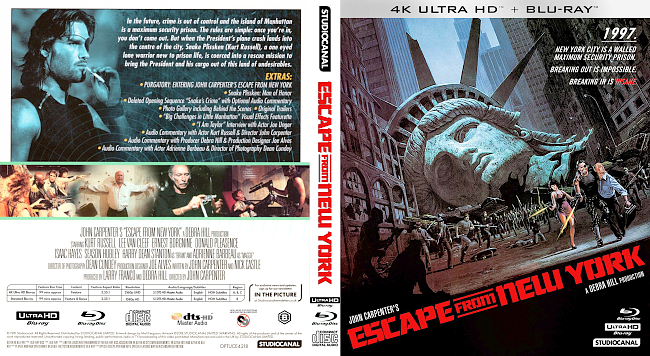 Escape From New York 4K UHD 1981 Dvd Cover 