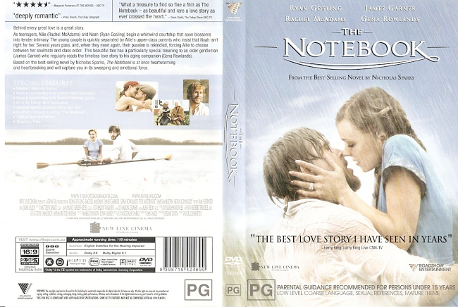 The Notebook  2004 R4 Dvd Cover 