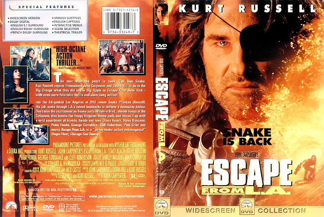 Escape From L.A. 1996 Dvd Cover 
