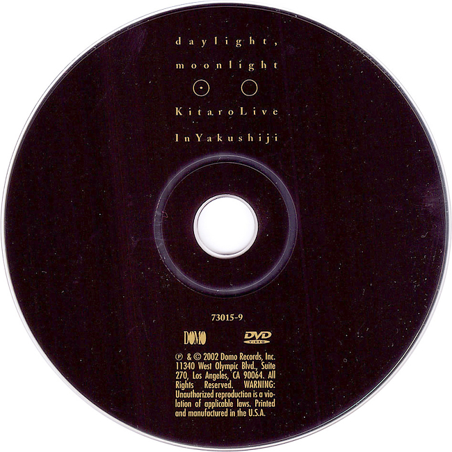 Kitaro – Daylight, Moonlight; Live In Yakushiji 2004 Dvd Cover 