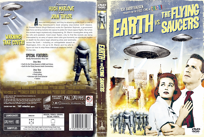Earth Vs The Flying Saucers 1956 Dvd Cover 