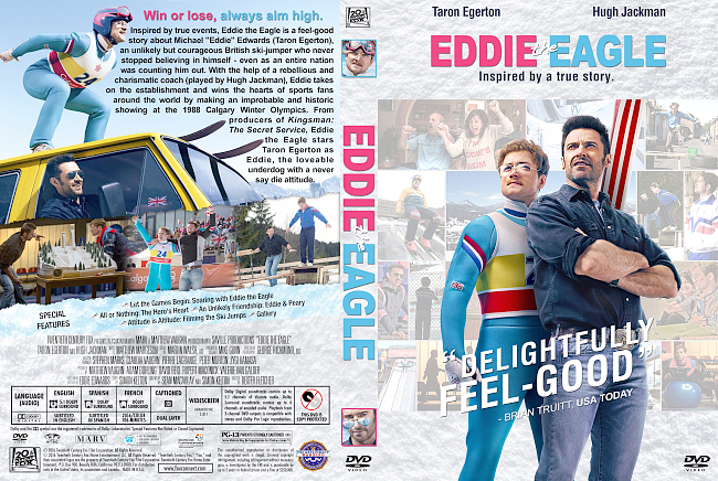 dvd cover Eddie The Eagle 2016 Dvd Cover