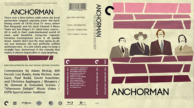Anchorman –  2004 The Criterion Collection Dvd Cover 