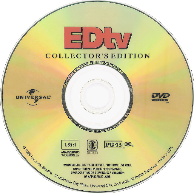 EDtv – Collectors Edition 1999 R1 Disc 1 Dvd Cover 
