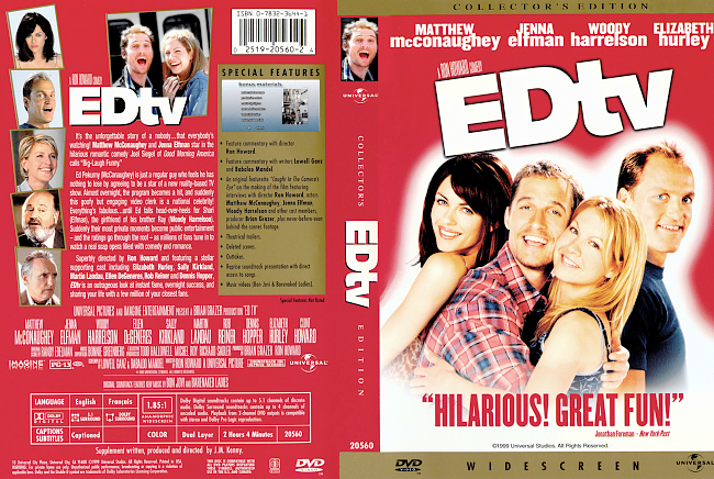 EDtv – Collectors Edition 1999 Dvd Cover 