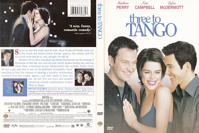 Three To Tango 1999 R1 Dvd Cover 