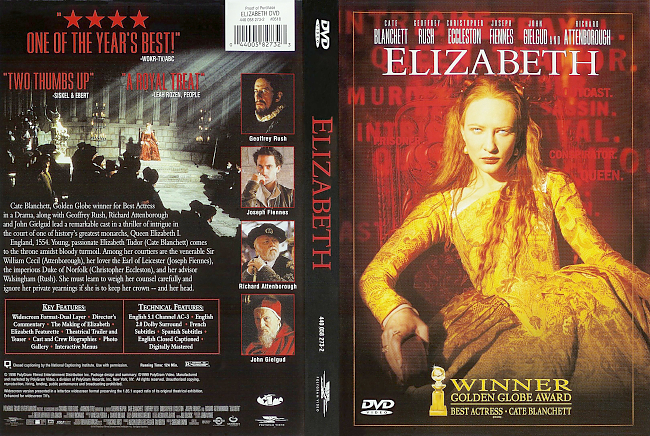 Elizabeth 1998 Dvd Cover 