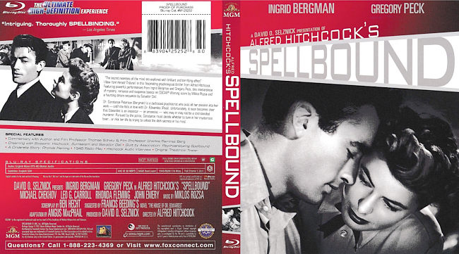dvd cover Spellbound 1945 Region A Dvd Cover