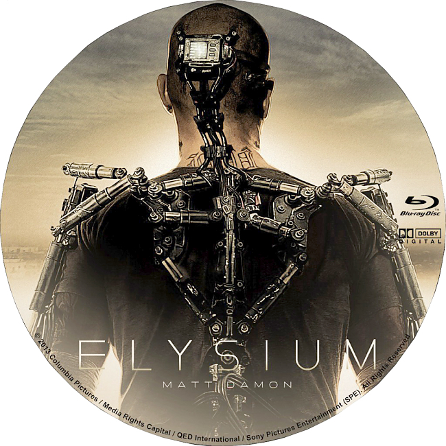 Elysium 2013 R1 Disc 9 Dvd Cover 