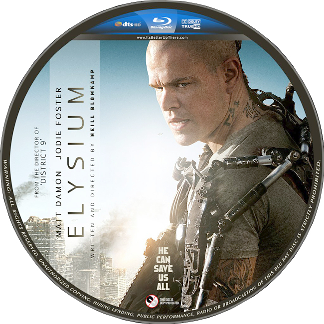 Elysium 2013 R1 Disc 7 Dvd Cover 