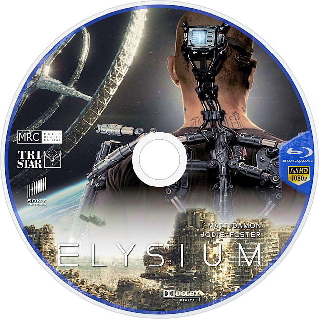 Elysium 2013 R1 Disc 3 Dvd Cover 