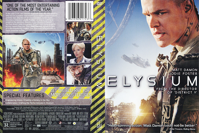 Elysium 2013 Dvd Cover 