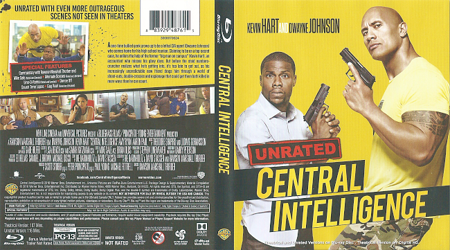 Central Intelligence  Unrated 2016 Dvd Cover 