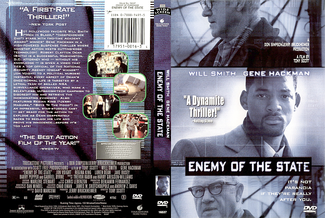 Enemy Of The State 1998 Dvd Cover 