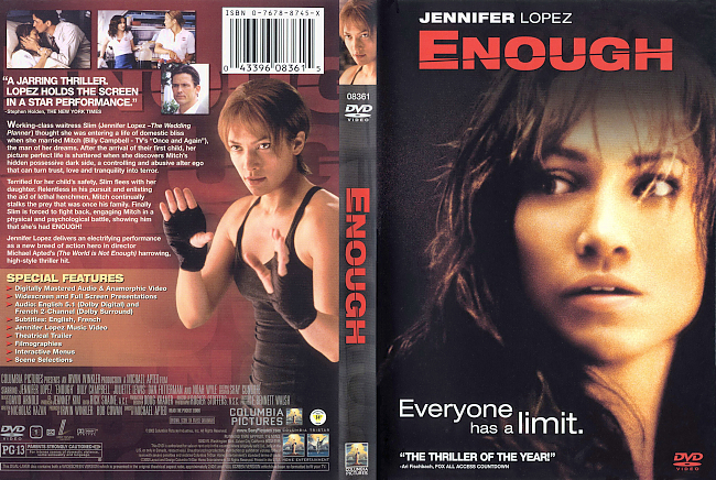 dvd cover Enough 2002 Dvd Cover